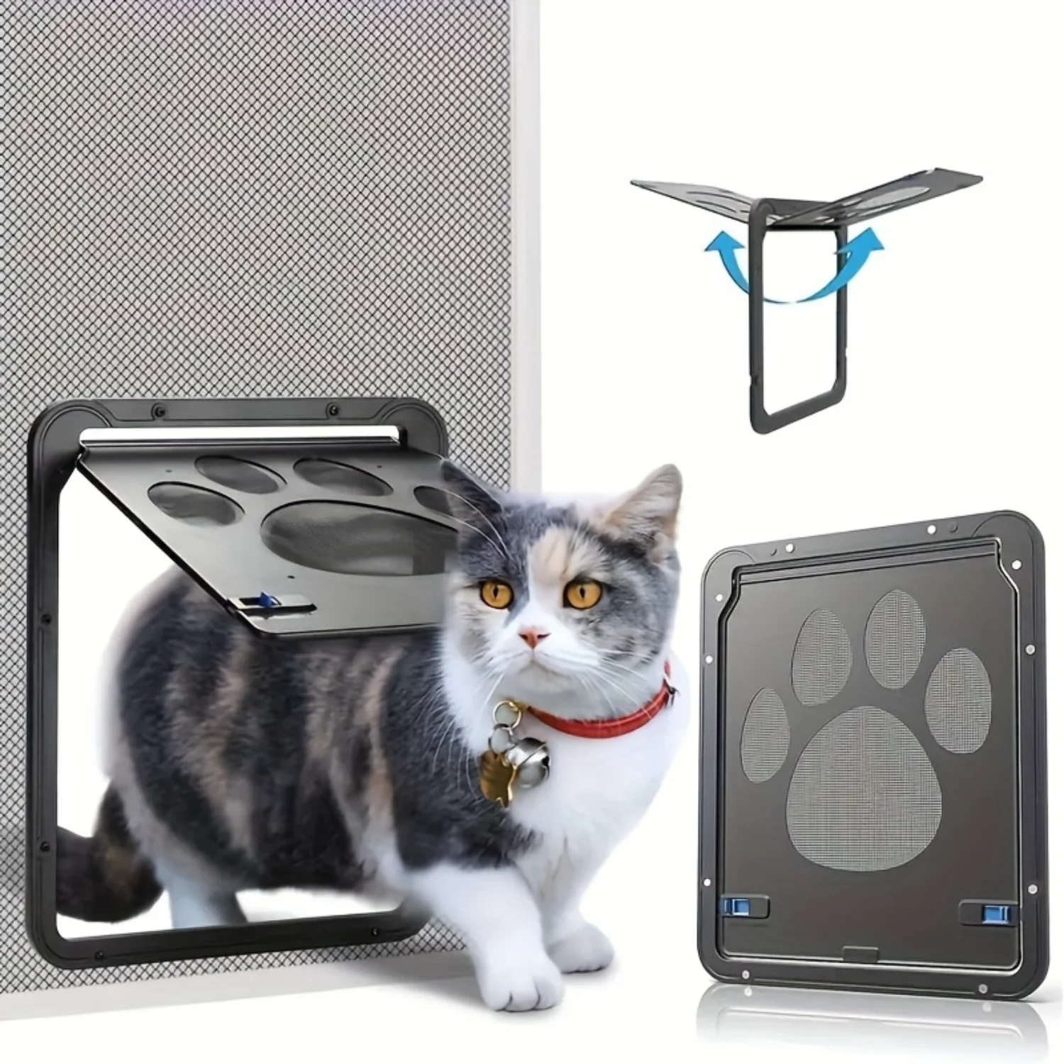 

Easy-Install Pet Door For Cats & Dogs - Dual-Direction, Durable Pp