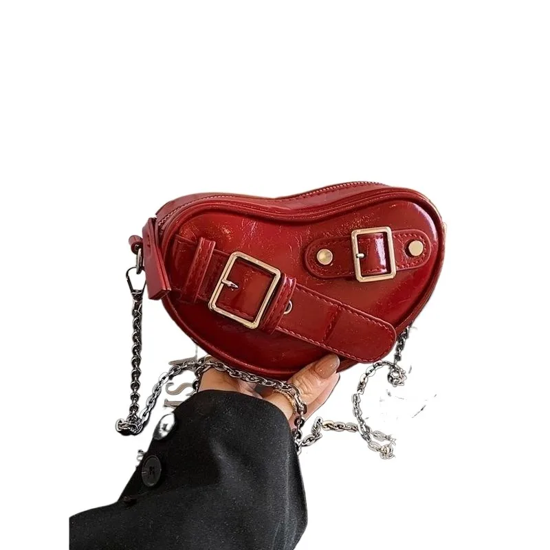 

Fashion Chain Small Bag Women's Popular Versatile Messenger Bag Niche High Sense Love Shoulder Bag Personality Trend Exquisite