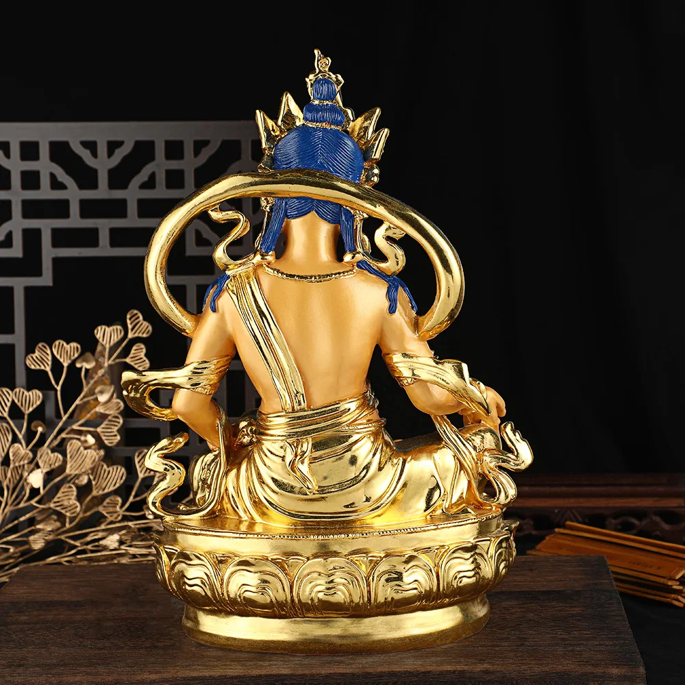 16 Inch Jambhala God of Wealth Resin Statue Feng Shui Fortune Home Worship Ornament New Year Opening Gift Decor