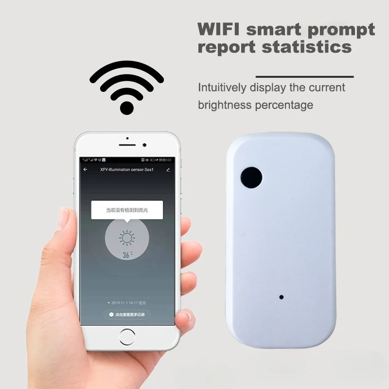 Tuya ZigBee/WiFi Light Sensor Intelligent Home Illumination Sensor Brightness Detector Automation Work with Smart life Linkage