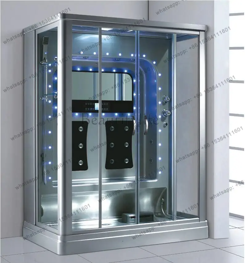 1390X950X2200mm Bathroom Wall Against Steam Shower Enclosure Mult-Functional Computer Control Wet Sauna Room A-068