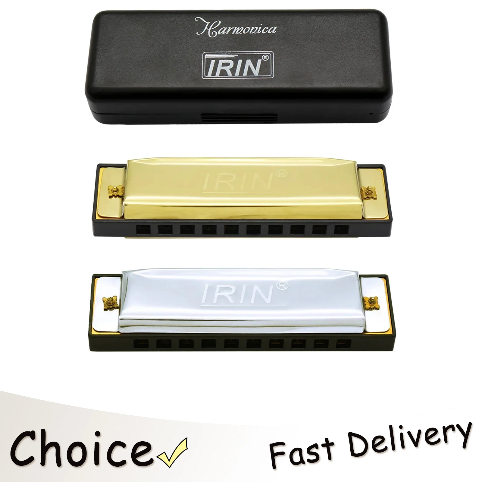 IRIN Harmonica 10 Hole 20 Tones Harmonica Mouth Organ Music Enthusiasts Woodwind Instrument Professional Harmonica