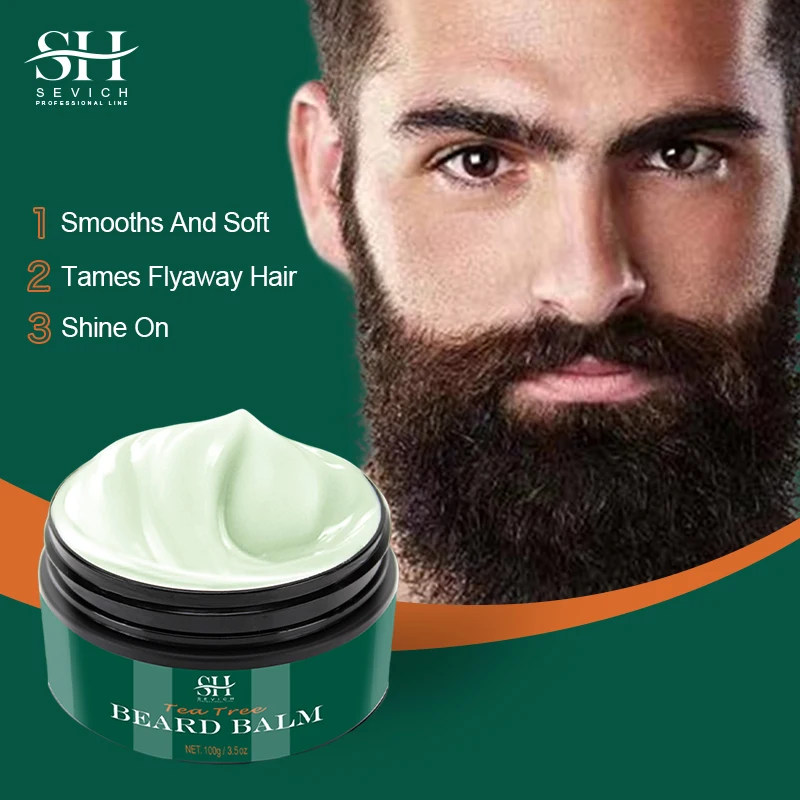 Sevich Tea Tree Beard Cream Moisturizing And Softening Men\'s Beard Anti Peeling Anti Itching Nourishing Skin Beard Care Cream