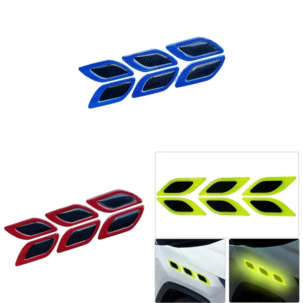 6 Pieces Carbon Fiber Car Side with 3D Epoxy Coating for Automotive