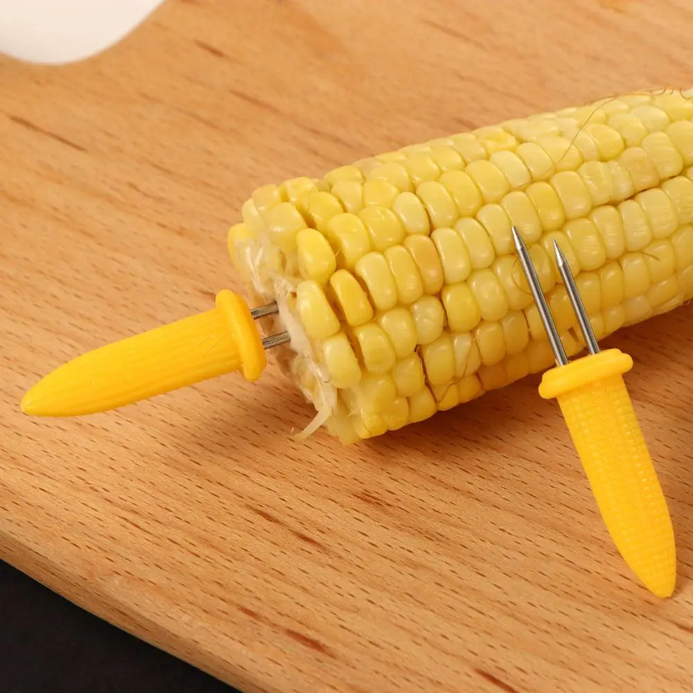 

pcs for Camping Home Dessert Sweetcorn Kitchen Gadget Corn On the Cob Corn Skewer Grilling Fork BBQ Prong Set Corn Holder