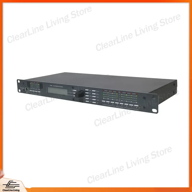 4 In 8 Out Digital Audio Processor Professional Speaker Management System DSP Crossover Equalizer with PC Control Software