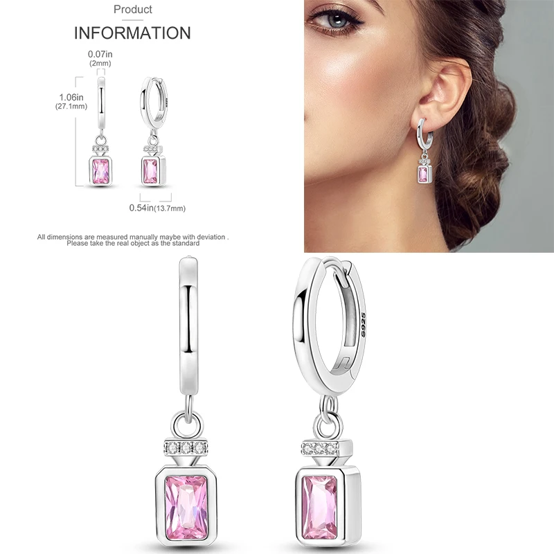 Funkelnde goldene Damen-Creolen aus 925er-Sterlingsilber, Schmetterlings-Ohrringe aus farbigem Zirkonium für Damen, Schmuck, Jahrestagsgeschenk – Detail 18