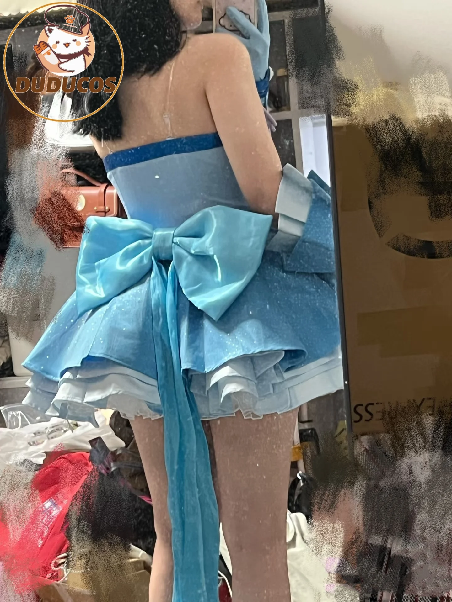 Em estoque hanon hosho cosplay traje anime sereia melodia pichi pichi pitch DUDU-SR feminino vestido azul hanon hosho dia das bruxas