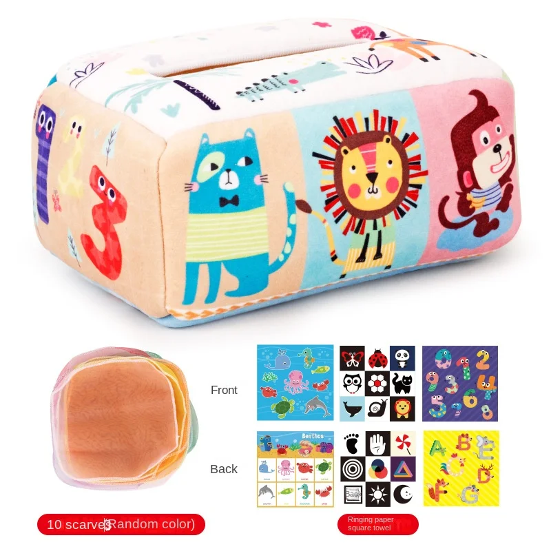 Baby Montessori Speelgoed, Magische Tissue Box, Educatieve Leeractiviteit Zintuiglijk Speelgoed Voor Kinderen Vinger Oefenen Druk Bord Baby Spel