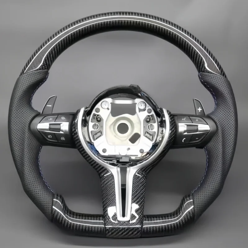 

For BMW F10 F20 X5 X6 X4 F30 F32 F33 F34 F35 X3 F25 F36 F80 F2 F22 F23 E46 E90 E60 Leather Carbon Fiber Steering Wheel Car Part