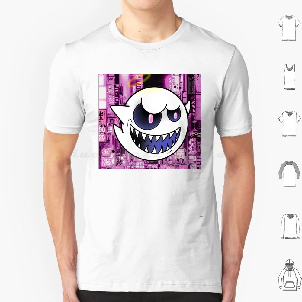 King Boo Ghost T Shirt Big Size 100% Cotton Ghost Phanton Boo Kingboo Luigi Yoshi Wario Peach Waluigi Bowser Love