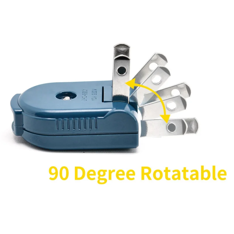 المكونات تمديد الحبل التوصيل 2 الشق 3-125 فولت 15A الأزرق للتدوير المكونات الكهربائية الأجهزة الصغيرة إمدادات الطاقة Bo #3