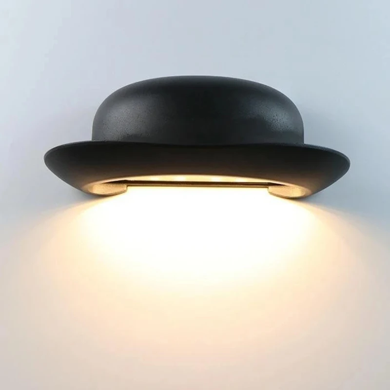 

LED Outdoor Waterproof Wall Lamp Straw Hat Wall Lights Creative Simple Indoor Corridor Hotel Decoration Home Wall Lamp