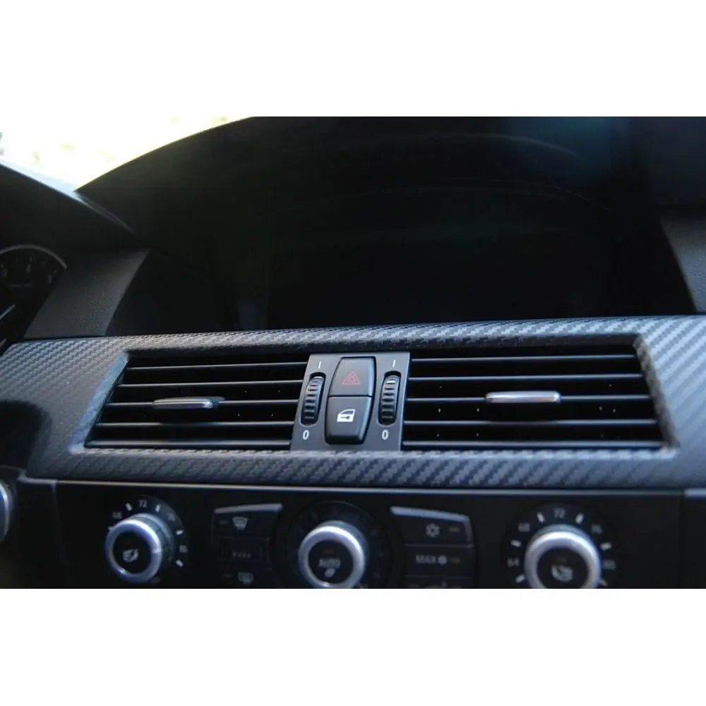 1Roll Durable Carbon Fiber Vinyl Wrap Film 3/5/7/10CM Glossy Vinyl Racing Stripe PVC Black Car Stickers For Car Hood Roof Decal