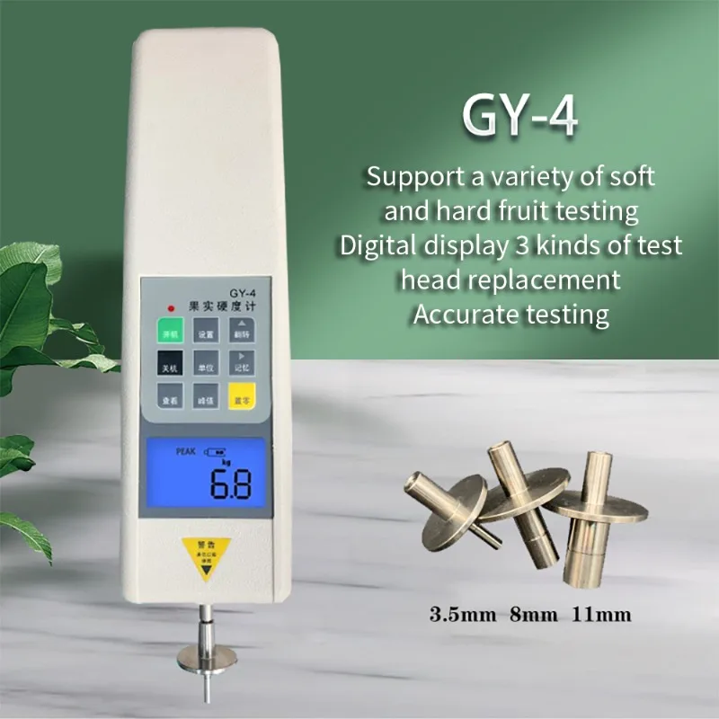 GY-4 Digital Hardness Tester for Fruit Machine Sclerometer Test High Precision Measuring Pa Durometer 3 Probes