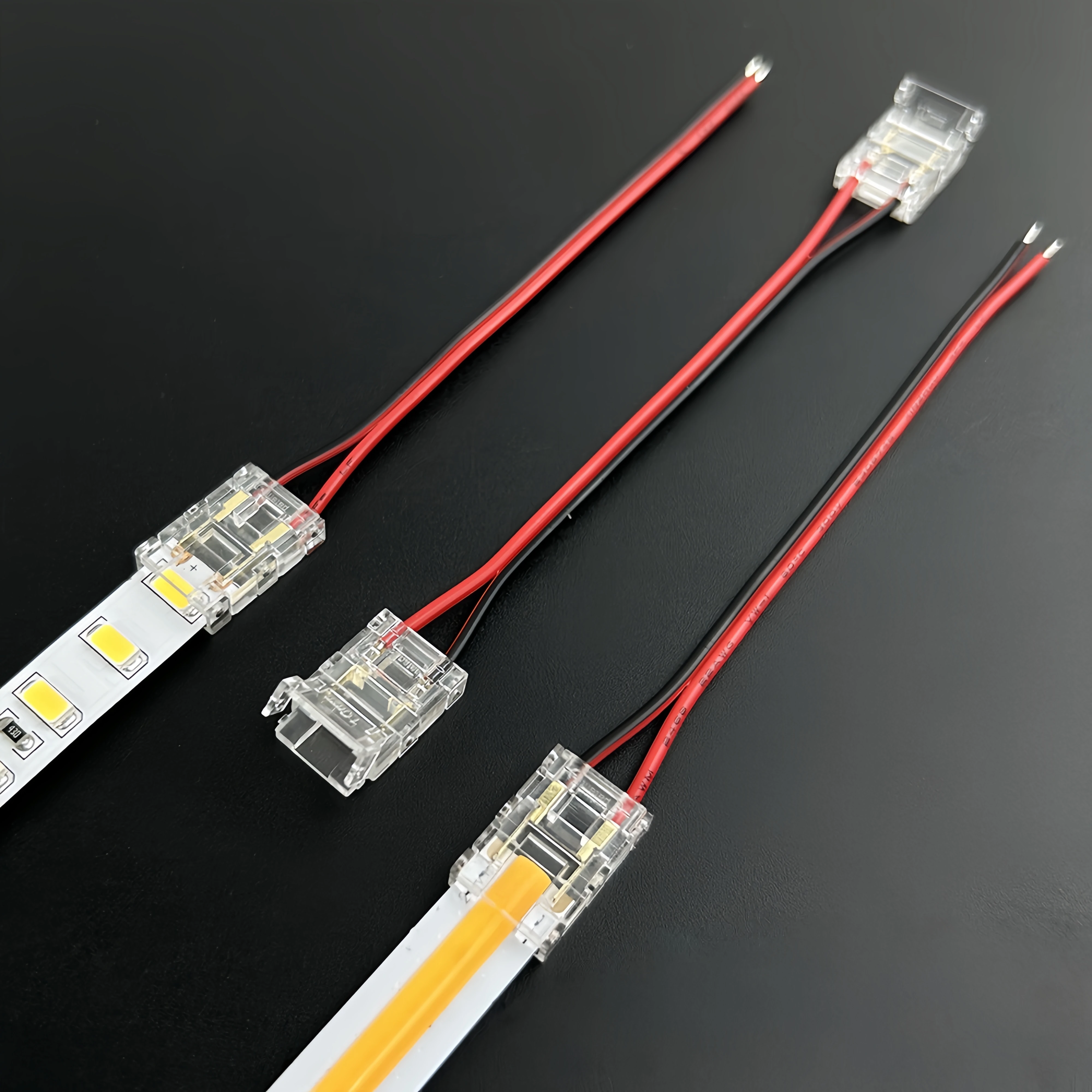 COB/SMD Lichtstreifen Spezieller Schweißfreier Verbinder 12V24V Niederspannungs-Schnellverbinder 8mm10mm Rechtwinklig Eckig Mittelstück – Detail 1