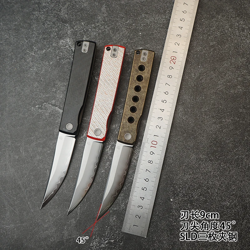 

Beishan Wuzhi Folding Knife Japanese Huaijian SLD Steel G10 Alloy Portable EDC Front Quick Open Segmented Grinding