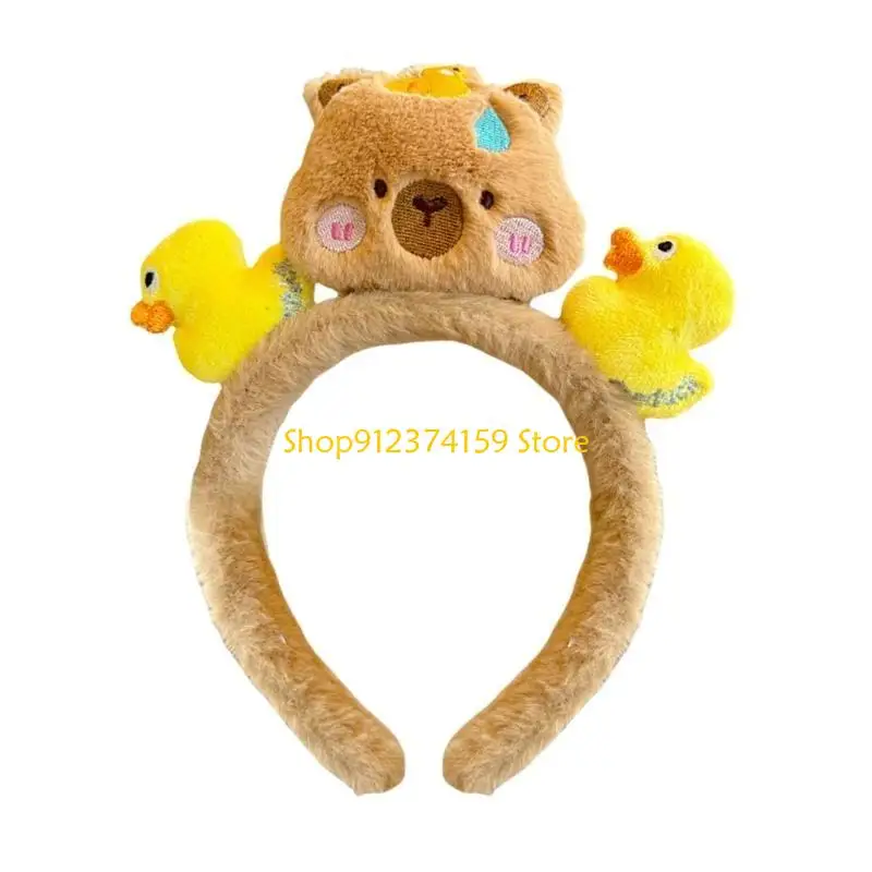 G5AE Makeup Shower Hair Rings Elastic Women Headbands Animal Lovely Pattern Headwear