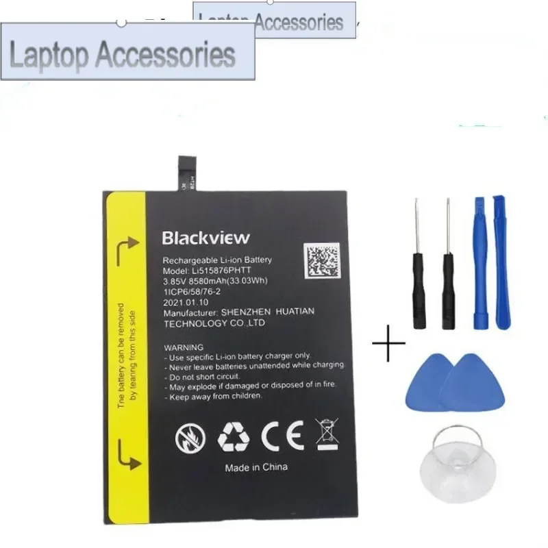 F HJ  100% original for Blackview BV6600 battery 8580mAh Long standby time High capacity for Blackview Li515876PHTT battery