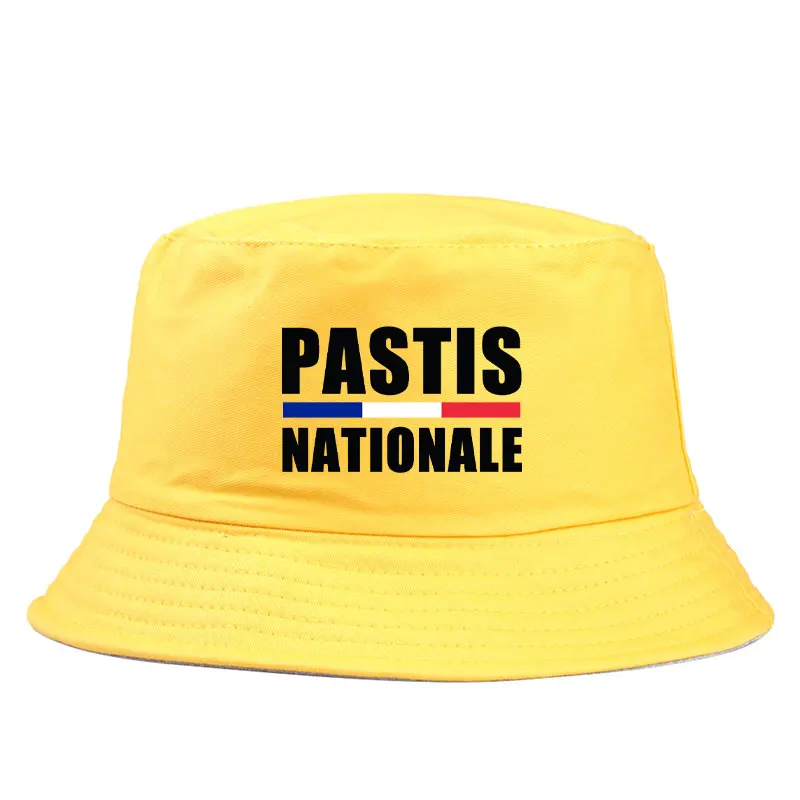 Fashion Pastis Nationale Reversible Bucket Hat Woman Man Summer Sun Beach Bob Panama Hats Girl Boy Outdoor Fisherman Caps