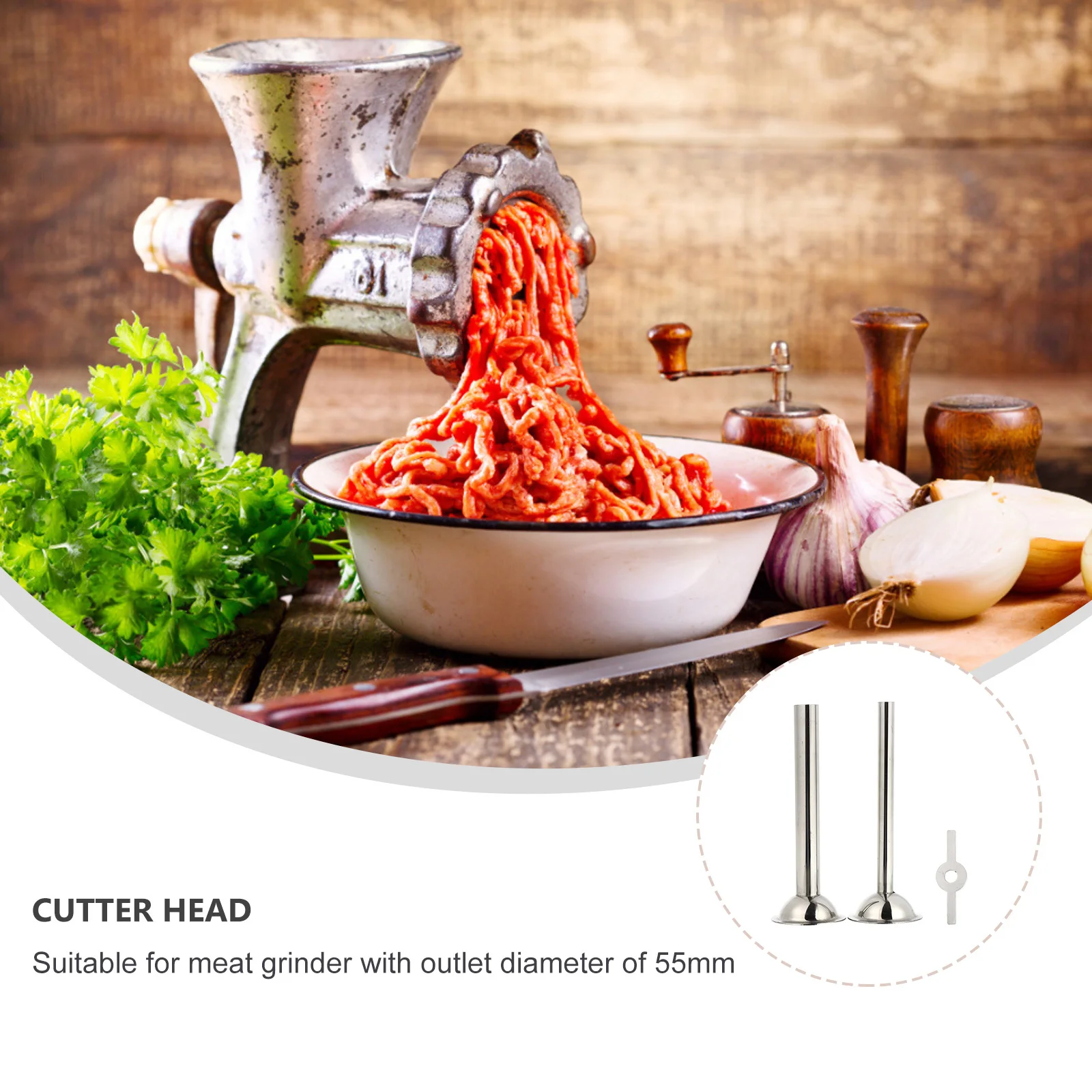 

2pcs Stainless Steel Stuffer Filling Tube Making Tools Sausage Processing Accessories Meat Tools Sausage Funnel