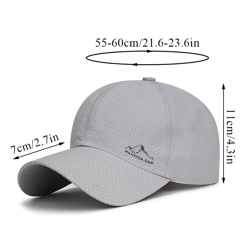 2022 Men Women Summer Thin Quick Dry Baseball Cap Male Canada Golf Breathable Sunscreen Sunhat For Fishing Sun Hat Kpop Unisex