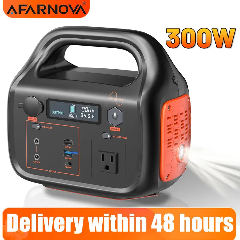 

2025 NEW 300W Portable Outdoor Generator with AC Sockets And USB Interface, Picnicking, RV,Home Emergency,Suitable for Camping