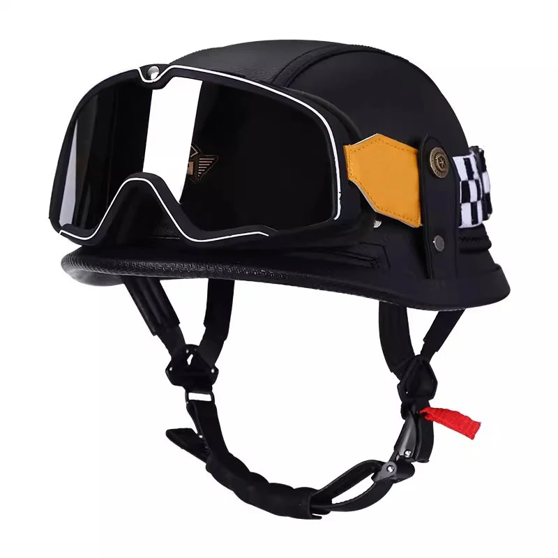 

Motorcycle Helmet Retro 3/4 Open Half Helmet Suitable for Adults and Children Riding Electric Scooters Outdoor Safety Helmet