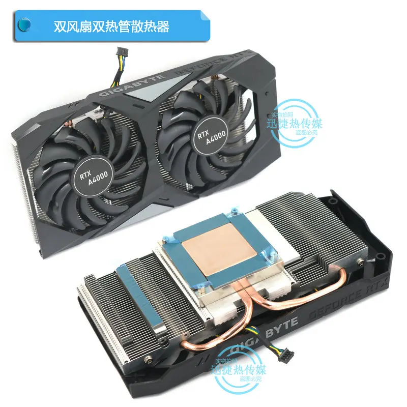 DIY GPU Heatsink Copper Cooler for Quadro RTX A4000 Graphics Video Card Pitch 54.5x54.5MM