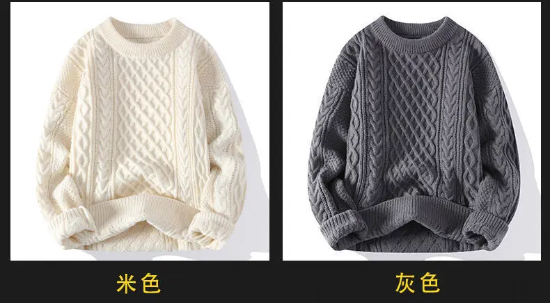 Neuer Herren-Strickpullover für Herbst und Winter, Weihnachtlicher Roter Pullover, Warmer Karo-Pullover für Studenten, Lässige Herrenjacke, Weiches, Warmes, Mehrschichtiges Oberteil – Detail 11