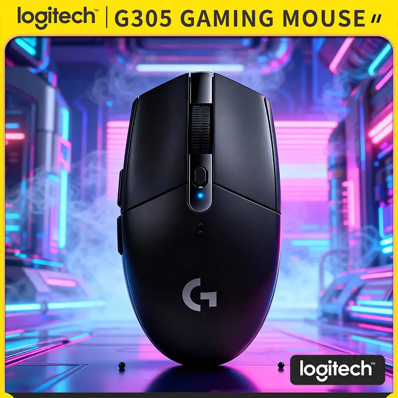 

Беспроводная игровая мышь Logitech G305, 12000 DPI, 6 кнопок, низкая задержка, эргономичная, для ПК, киберспорта, CS:GO, геймеров