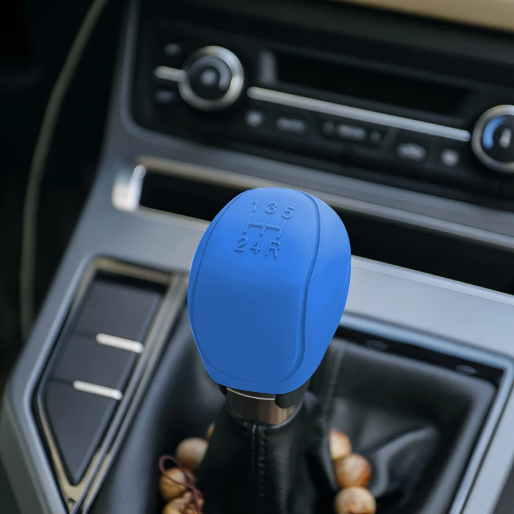 Universal Car Silicone Gear Shift Knob Cover 5 Speed Gear Shift Non-Slip Grip Handle Protective Covers Car Interior Accessories