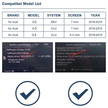 JoyeAuto 適用於奧迪 2012-2018 年 A3 MMI 和 2016-2018 年 A4/A5/Q2/Q5/Q7 B9 MIB 的無線 Apple CarPlay、Android Auto 和 AirPlay 後視鏡改裝套件 10 最佳銷售 蘋果 CarPlay 奧迪 A4 B9 - №4