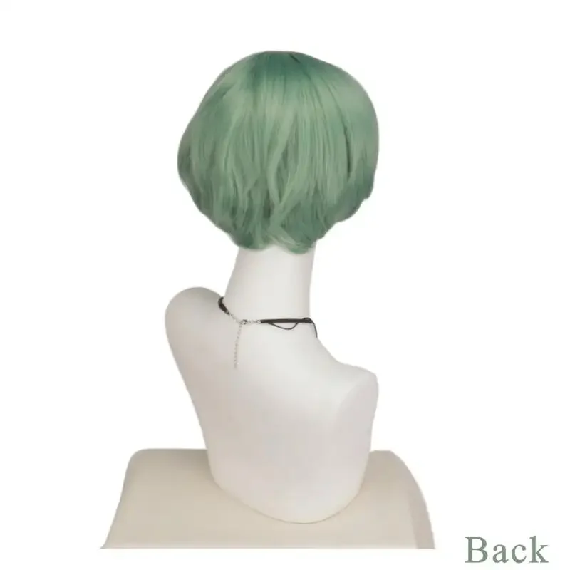 Anime K-pop Demon Saja Jongens Baby Groene Cosplay Pruik met Gele Hoed Halloween Cartoon Hunters Hittebestendige Synthetische Pruiken Prop