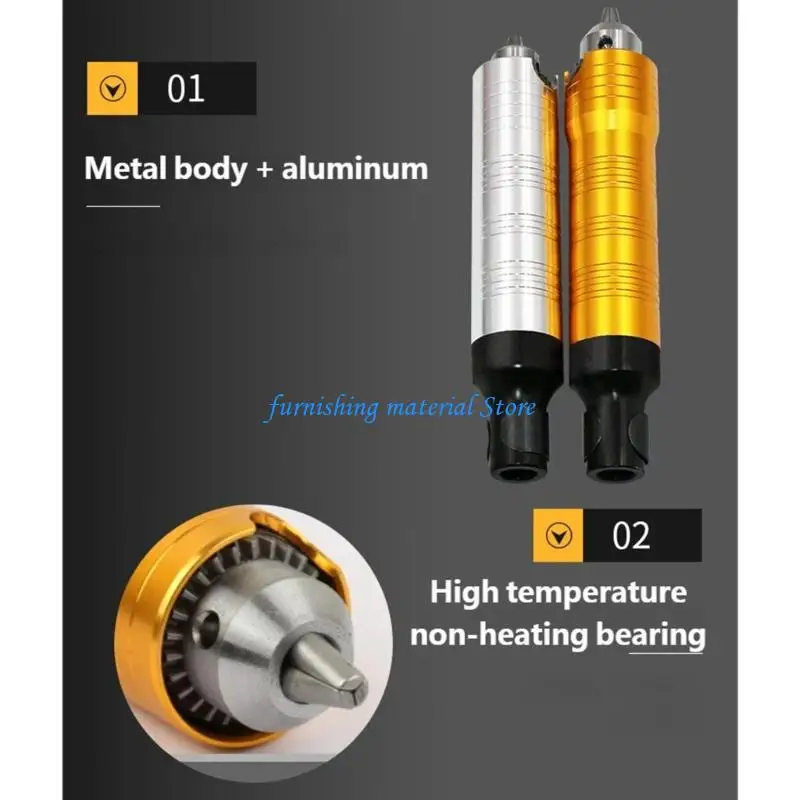 

Y5GD High Performances Rotary Tool Chucks Adapter 0.3mm To 4mm Capacity Comfortable Rubber Grip Aluminum Body