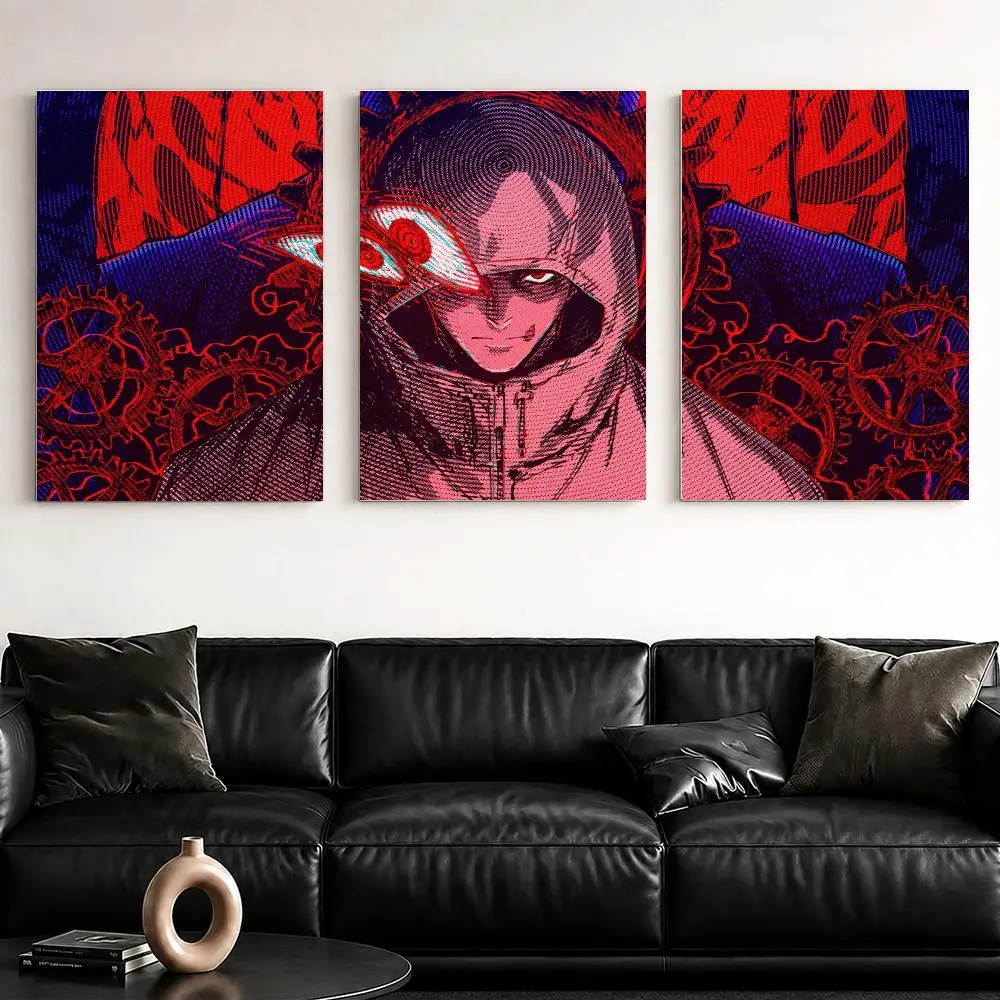 Cool Anime Character Designs Framed Wall Painting Ready to Hang Canvas Wall Art Poster for Bedroom Living Room Home Decor Gift