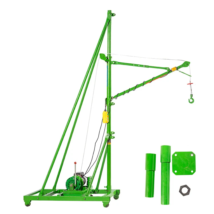 Portable Foldable Hand Operated Mobile Small Crane Small Simple Small Crane Household Lifting Crane Hoist
