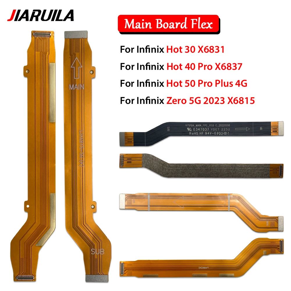 10Pcs , For Infinix GT 20 Pro Hot 30 40 Pro Note 11 40 Pro 5G Zero 30 5G Motherboard Connector Mainboard Flex Cable