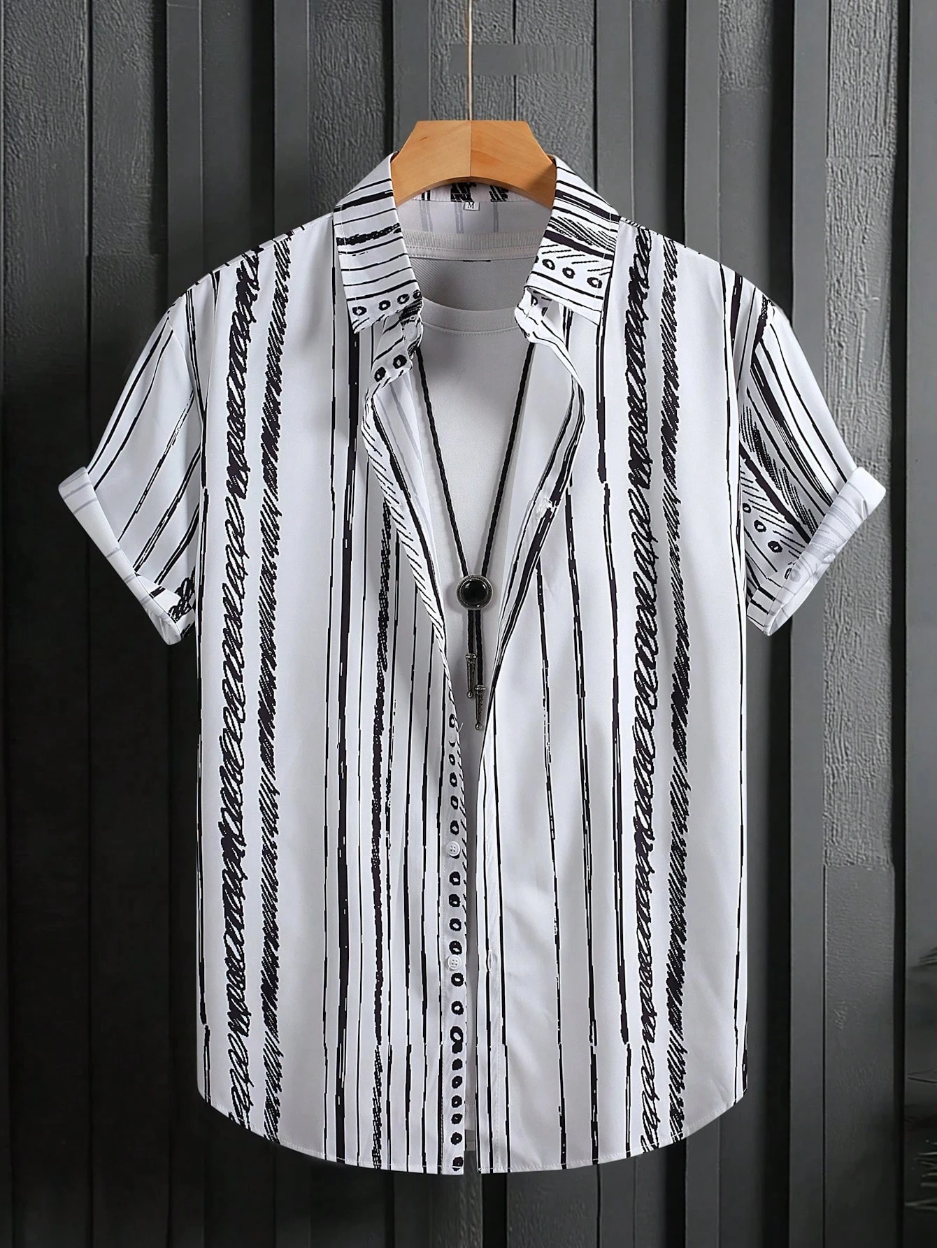 2025, heren overhemd met knopen, casual overhemd met strepenprint, kleding, groot formaat, losvallend overhemd met enkele rij knopen, vakantie strandoverhemden