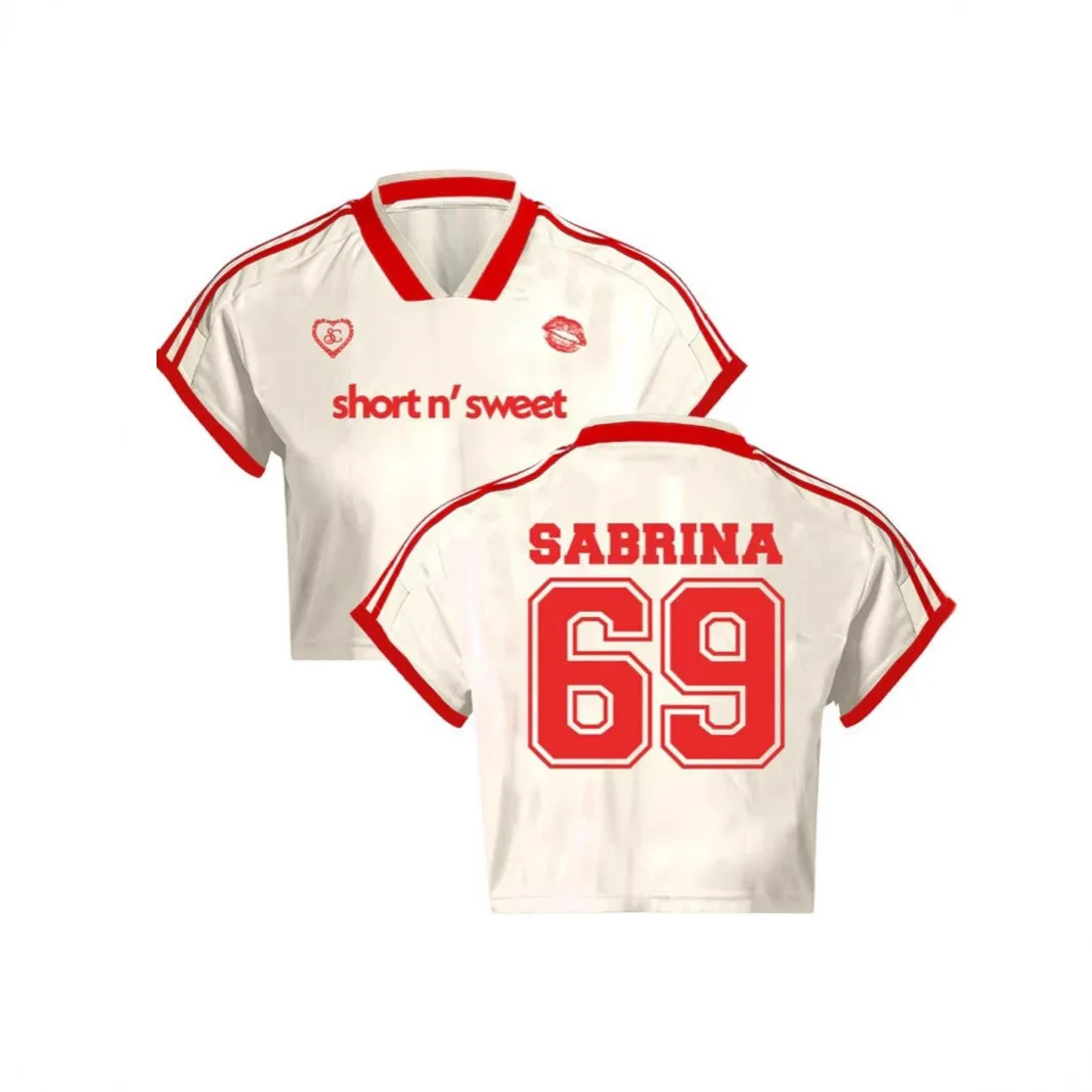 تي شيرت قصير الأكمام رائج عبر الحدود بتصميم رياضي للجولة الأمريكية الشمالية، مقاس قياسي، صيف 2024، للجنسين، مصنوع من ألياف ال... #3