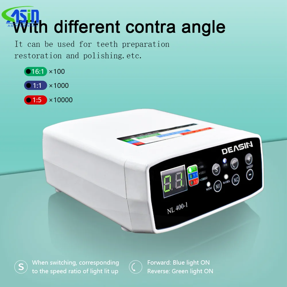 Brushless Dental Electric Micromotor Clinical LED Micro Motor Work With 1:1 1:5 16:1 Contra Angle Dentist instrument Equipment