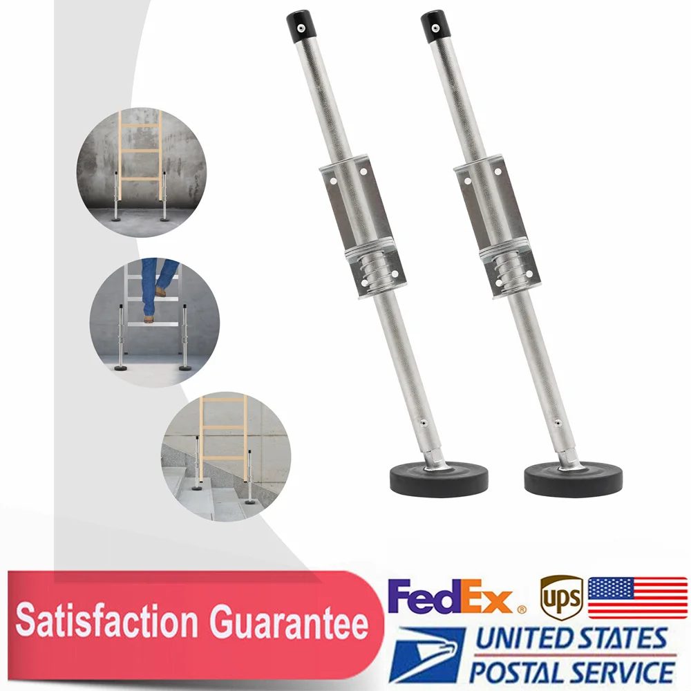 1 Pair Adjustable Stabilizer Universal Stairs for Extension Ladders Stabilizer Leg Leveling Tool 330 LBS Ladder Leveler