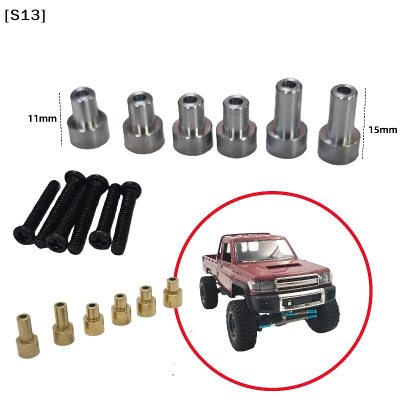 

1 Set For 1/12 Modified Big Wheel Special Upgrade Parts MN82 MN82S Metal Car Shell Raise The Column Heighten Bracket[Q]Q@