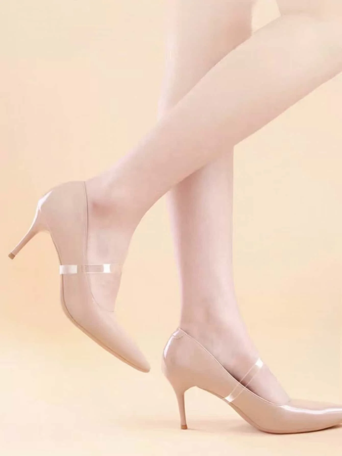 Transparent Invisible Shoelace Fasteners for Women Heel Anti-Slip Straps Prevent Heel Slipping No-Tie Secure Shoe Lace for Heels