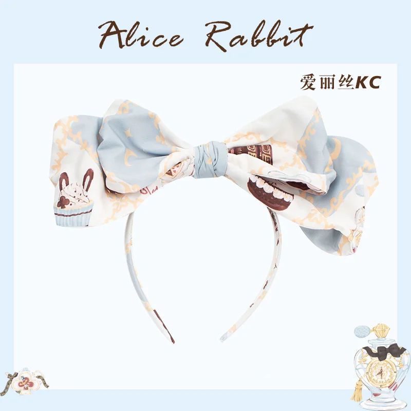 Big Bowknot Haar Reifen Haarnadel Haar Seil Seide Band Vintage Spitze Stirnband Lolita Kopf bedeckung Fee Kopfschmuck Haar Reifen