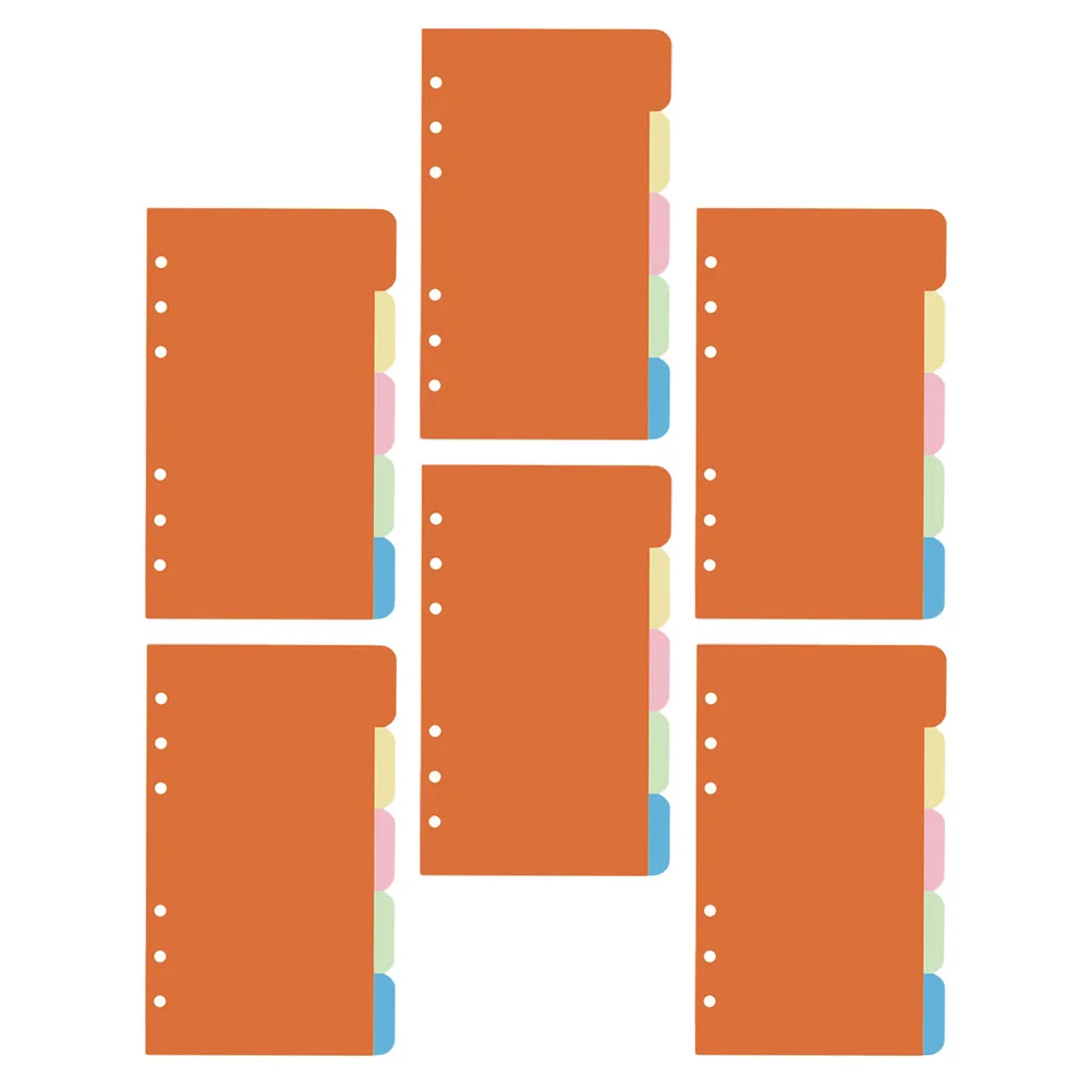 Ordner für die Schule, Farbteiler, Aufkleber, Etiketten, farbiger Sortierer, 6-Loch-Papierindex