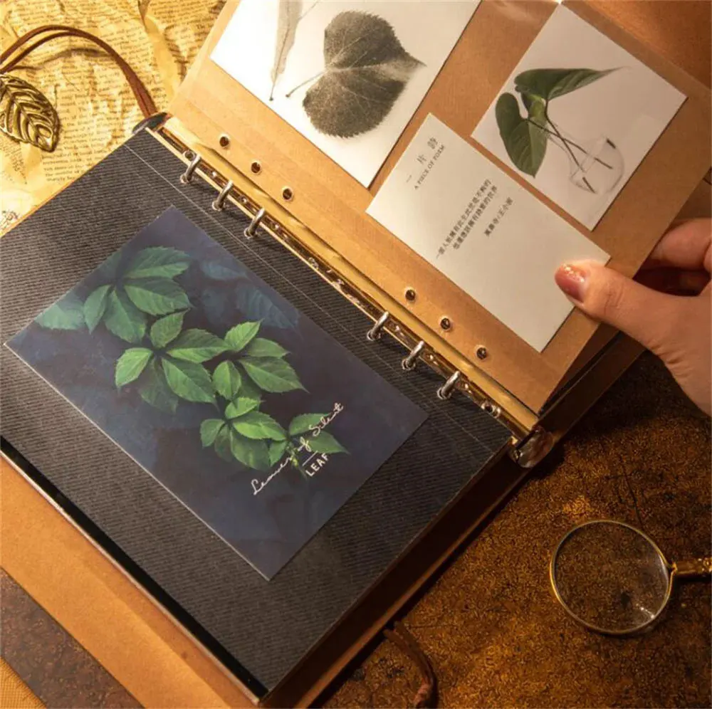 

Album Photos Scrapbook Leather Notebook Photocard Book Picture Card Binder Photo Album Self Adhesive Memory Books With Envelope