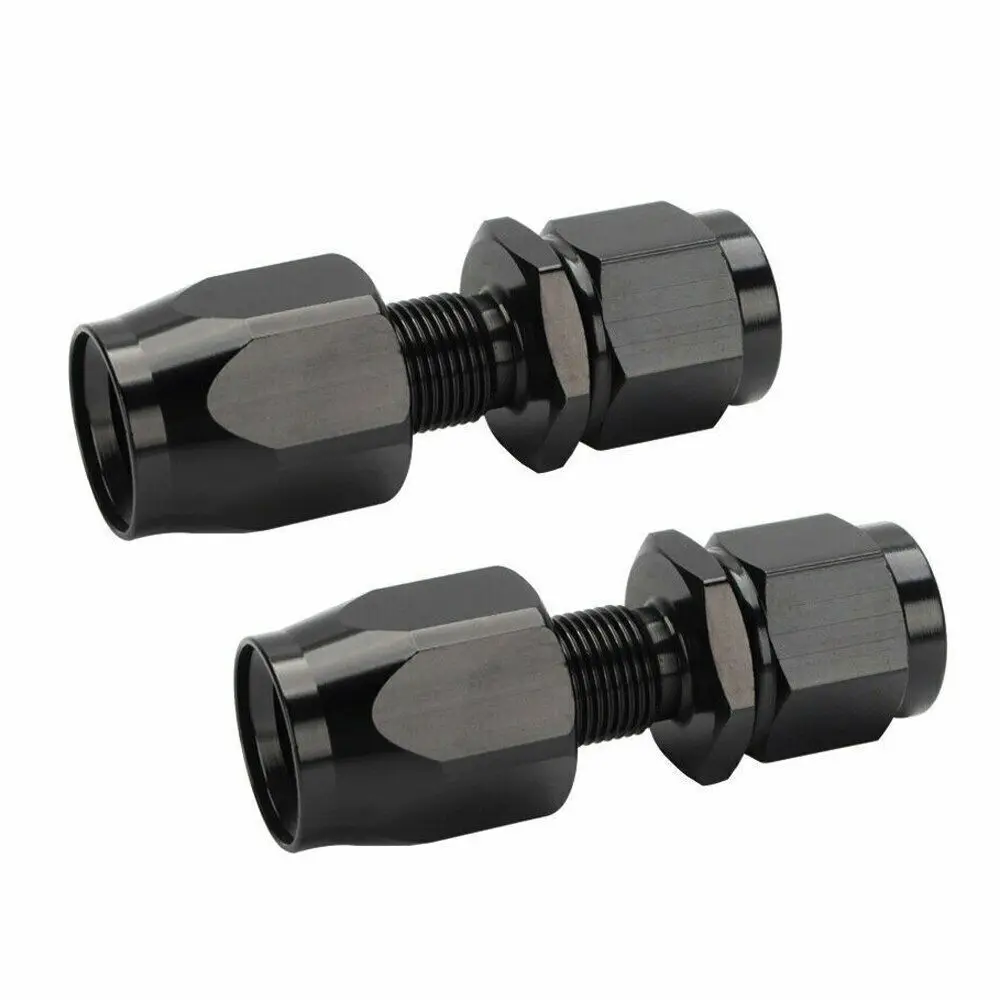 AN6 نايلون مضفر خط الوقود النفط الغاز خرطوم الوقود 6 قطعة مجموعة تركيبات النهاية الأسود TF-1014