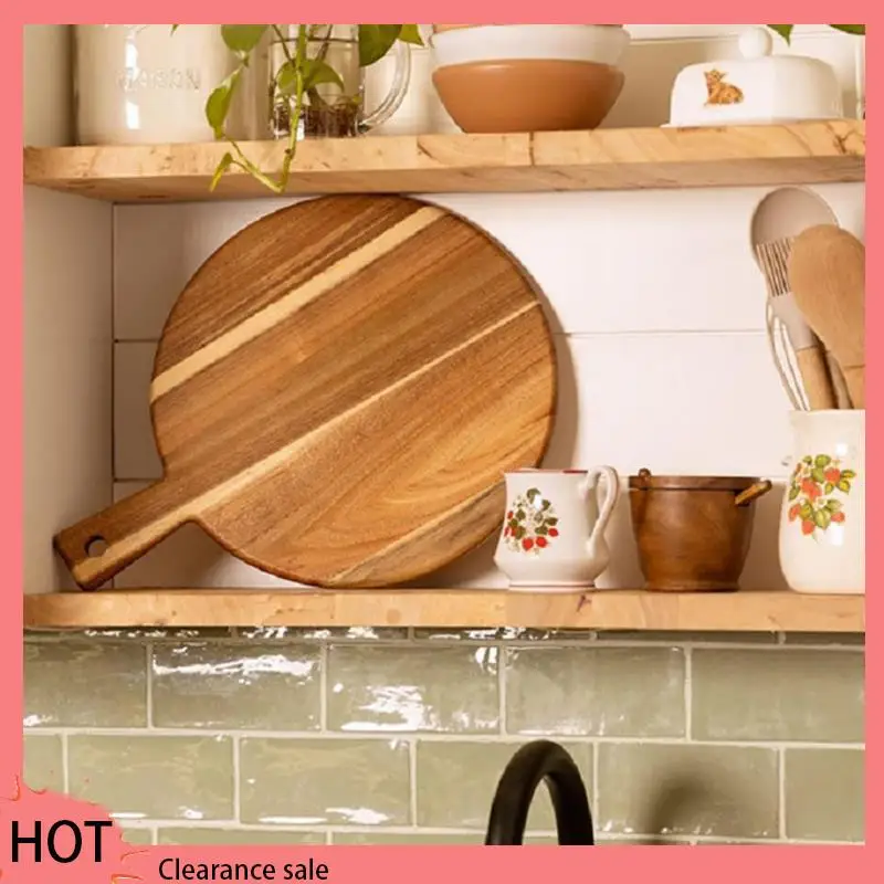 

A88Z Pizza Plate Steak Plate With Handle Cheese And Bread Tray Fruit And Vegetable Storage Tray