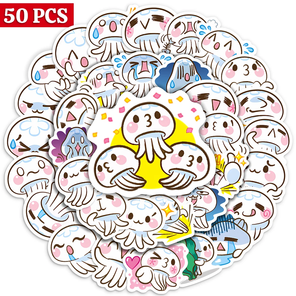 الكرتون Kawaii كلارا قناديل البحر ملصقات لطيف الجمالية الشارات لتقوم بها بنفسك محمول الأمتعة دراجة نارية الهاتف مقاوم للماء لعبة طفل البلاستيكية